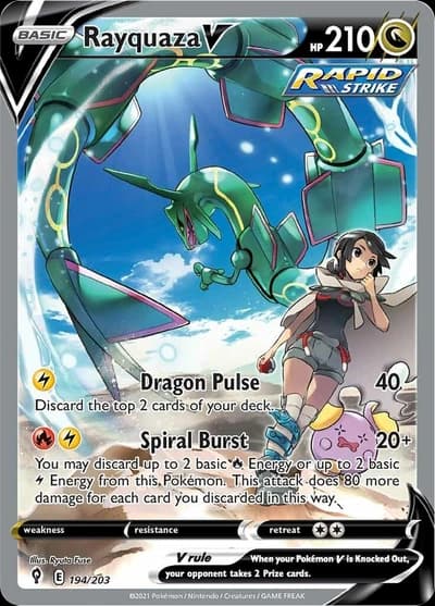 Rayquaza V Alt Art (Evolving Skies 194/203)