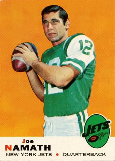 Joe Namath 1969 Topps #100 Near Mint