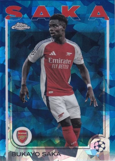 Bukayo Saka - 2024-25 Topps Chrome Sapphire UEFA Club Competitions - Arsenal